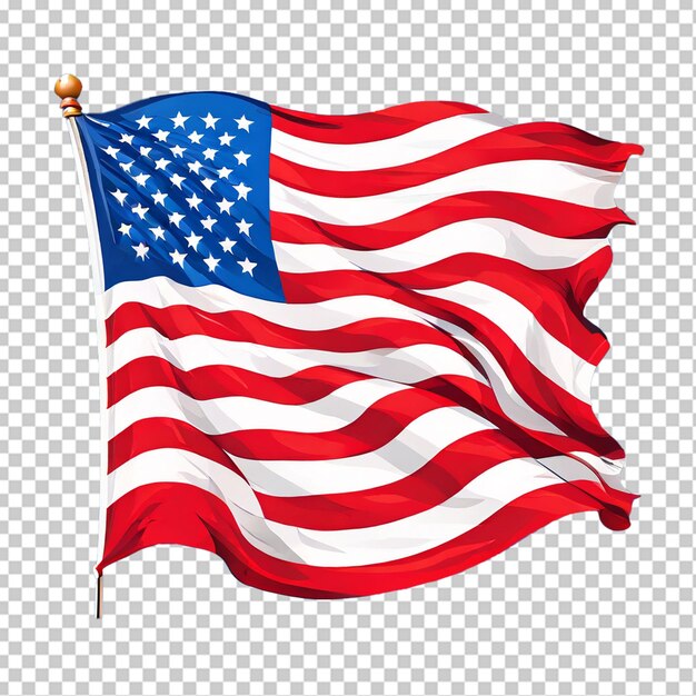 United States Flag Icon Vector Illustration Wave