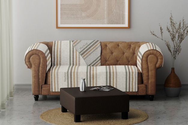 Upholstery furniture pattern mockup