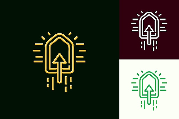 PSD upload icon with a small arrow pointing upwards outline and abstract minimalist icon designs