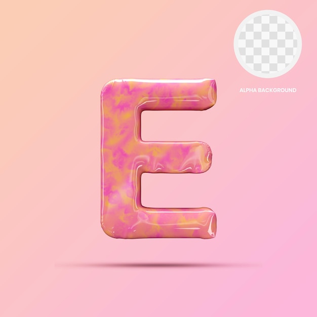 Uppercase E Lollipop 3D Render