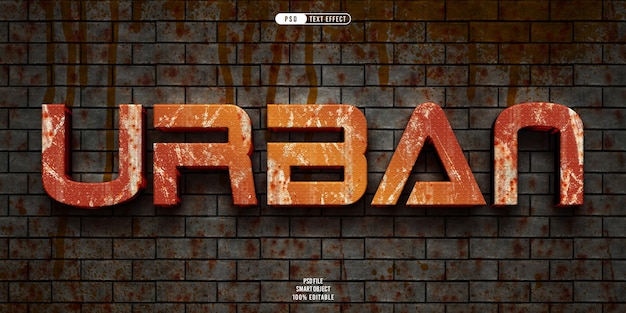 Urban 3D editable text effect