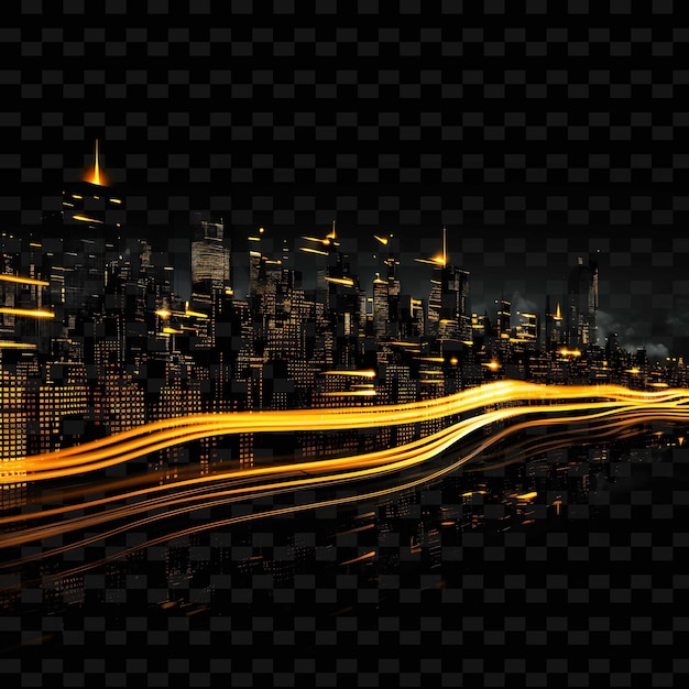 Urban Abstract Urban Landscape Lines Abstract City Elements PNG Y2K Shapes Transparent Light Arts