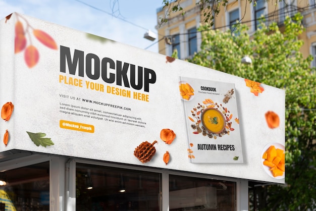 Urban advertising outdoor mockup