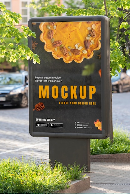 Urban advertising outdoor mockup