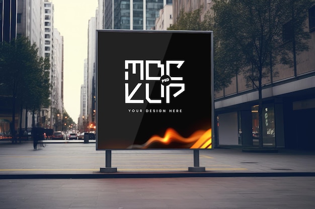 Urban billboard mockup