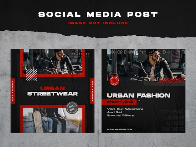 Urban Fashion Social Media Post Template