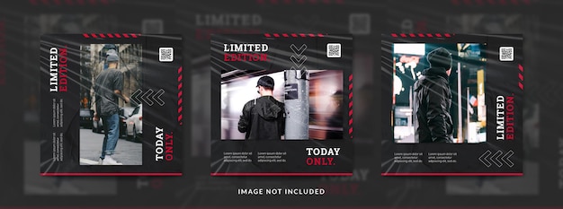 Urban fashion style social media post and banner template