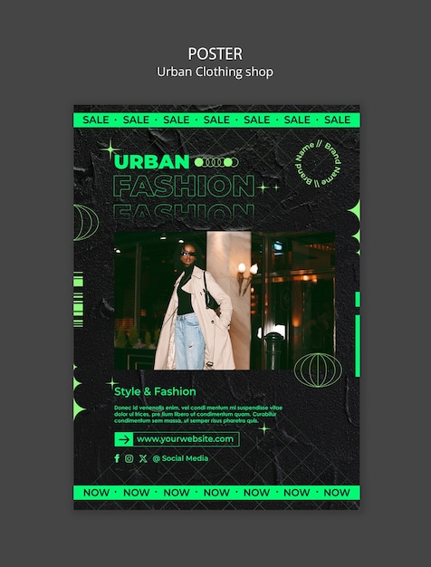 PSD urban fashion template design