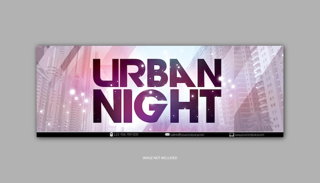 Urban Night Facebook Cover Template