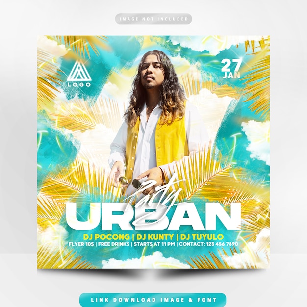 PSD urban party flyer