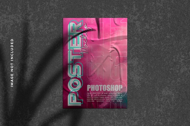 Urban poster mockup with realistic effect