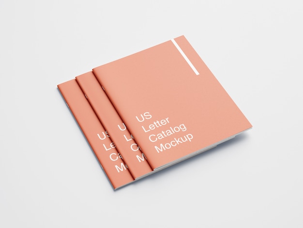 Us letter cover book or magazine mockup