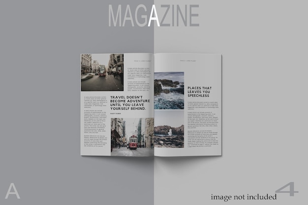 Us letter magazine mockup Premium Psd