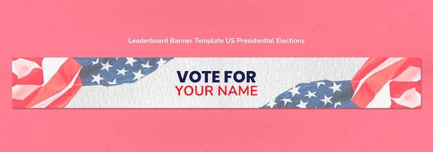 Us presidential election leaderboard banner template design