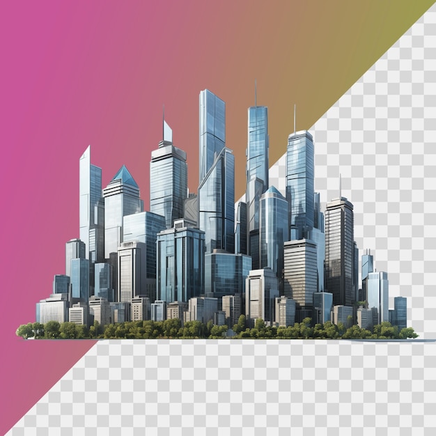 USA city isolated on transparentbackground