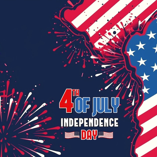 PSD usa independence day of 4th of july celebrations background