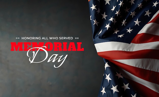 USA Memorial Day Banner Poster Greetings Card Design