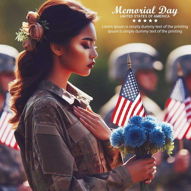 USA Memorial day concept background