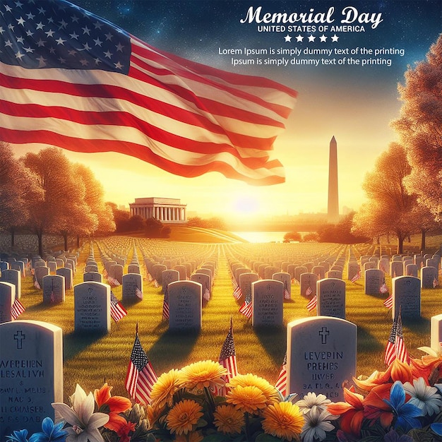 USA Memorial day concept background