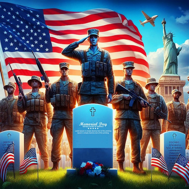 USA Memorial day concept background