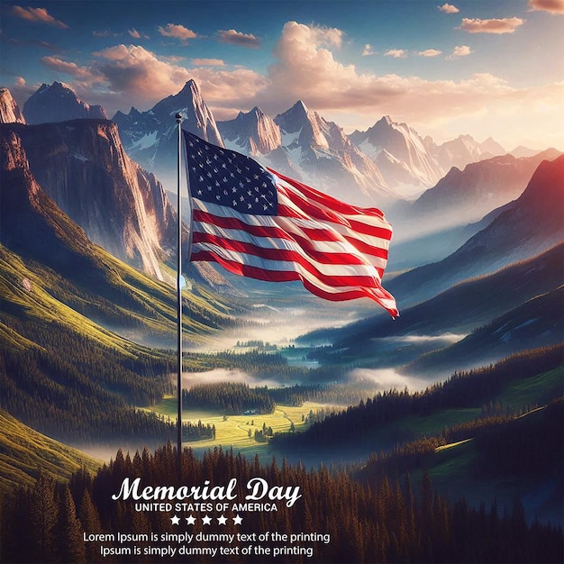 USA Memorial day concept background