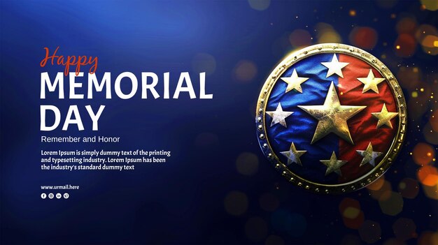 USA memorial day social media poister banner design