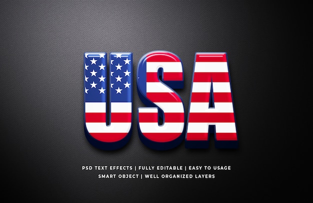 USA text effect