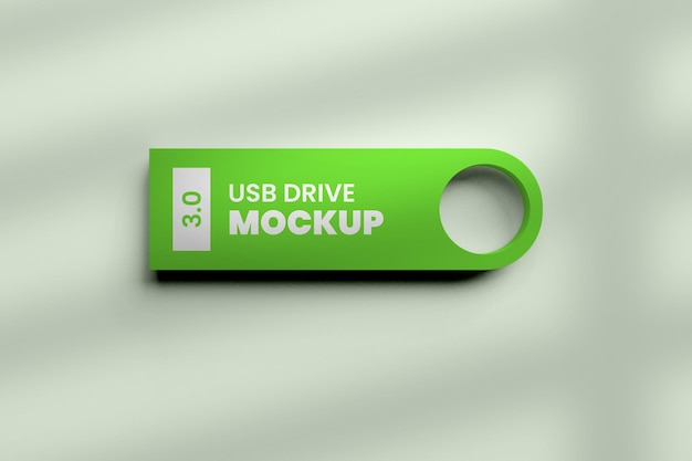 usb flash drive mockup in 3d rendering