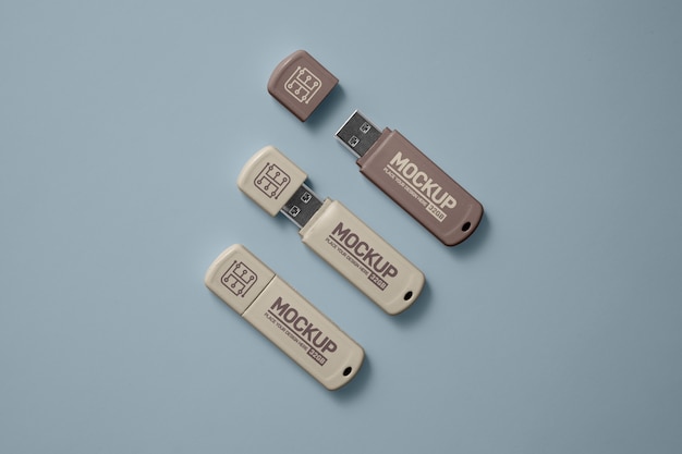 Usb sticks mockup design