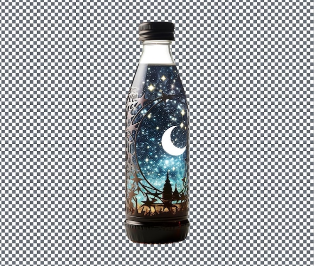 Useful and Stylish Ramadan Themed Water Bottle isolated on transparent background