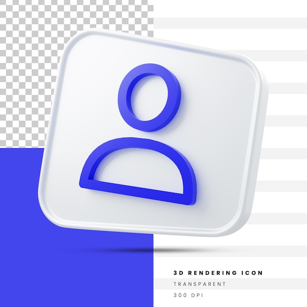 user  3d rendering icon