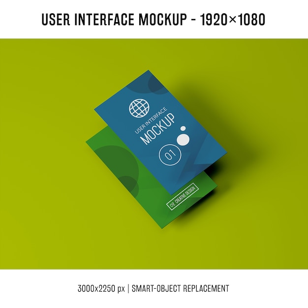 User interface mockup