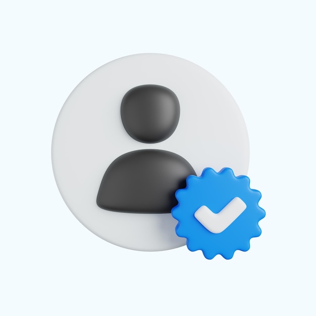 User Verification 3D Icon