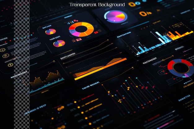 Users can interact with different elements of the infog on transparent background