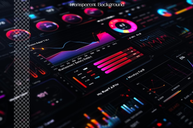 Users can interact with different elements of the infog on transparent background