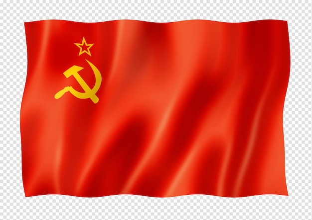 USSR flag isolated on white