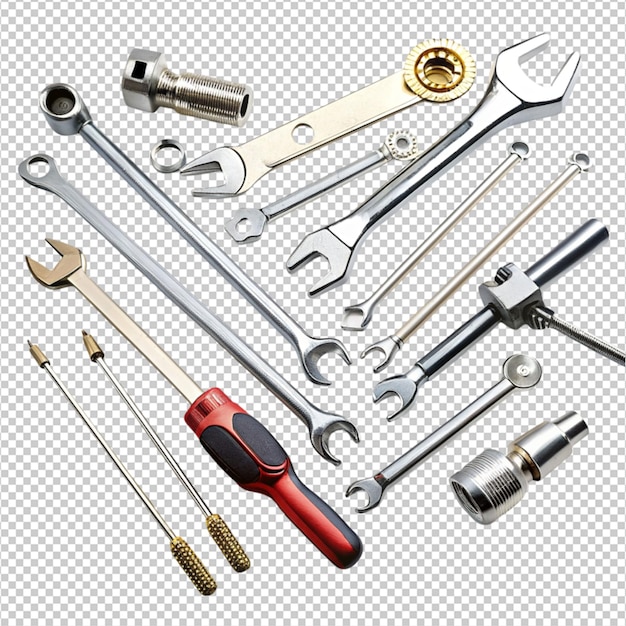 PSD utensil for mechanical works on white background