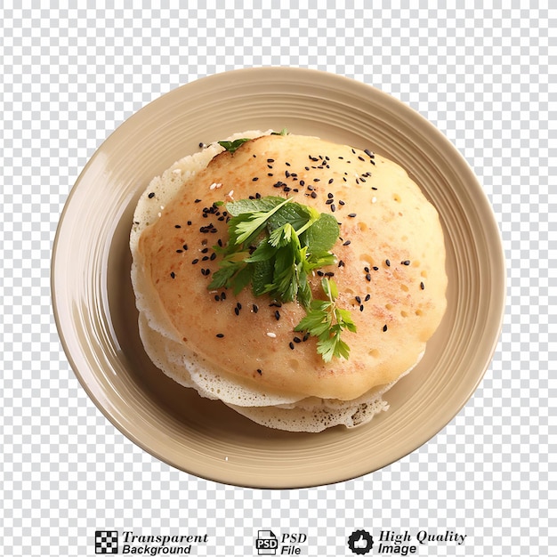 Uttapam isolated on transparent background