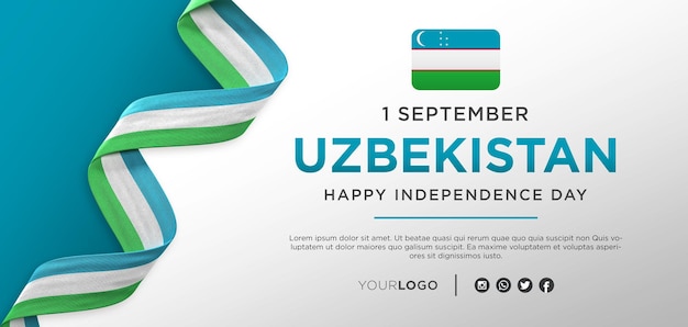 Uzbekistan National Independence Day Celebration Banner, National Anniversary