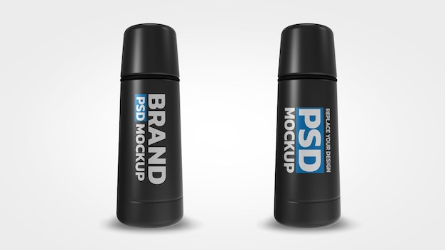 Vacuum bottle mockup 3d rendering design