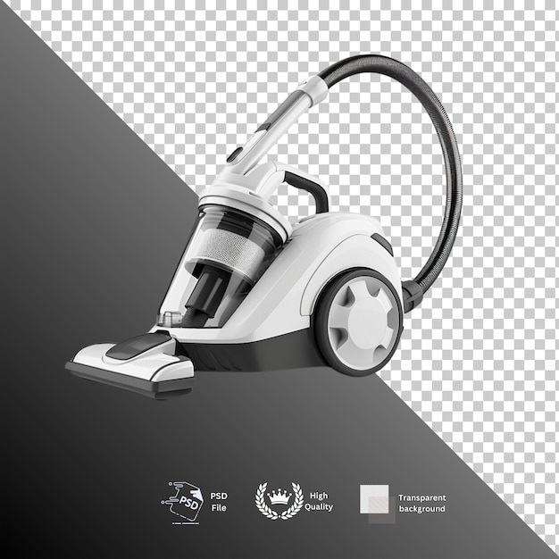 PSD vacuum cleaner isolated on transparent background