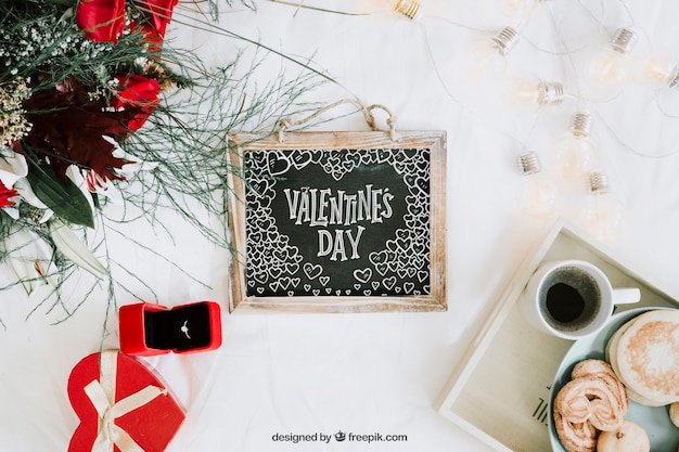 Valentine elements and frame mockup