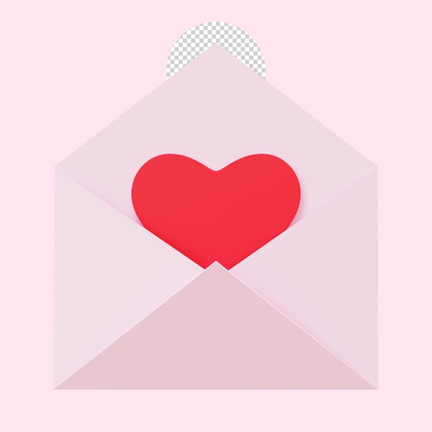 Valentine Envelope 3D Render Element