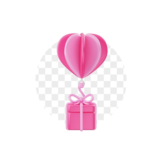 Valentine Gift Box 3D Icon