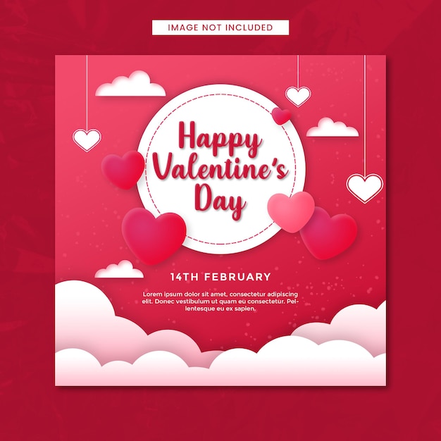 Valentine greeting design in realistic style