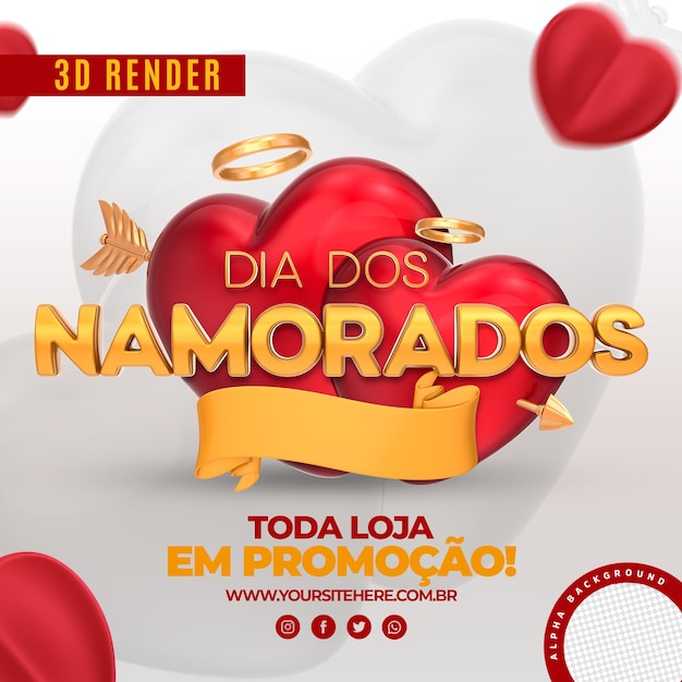 valentine's day 3d element for companies