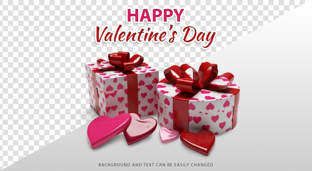 Valentine's day banner background template with Editable Text