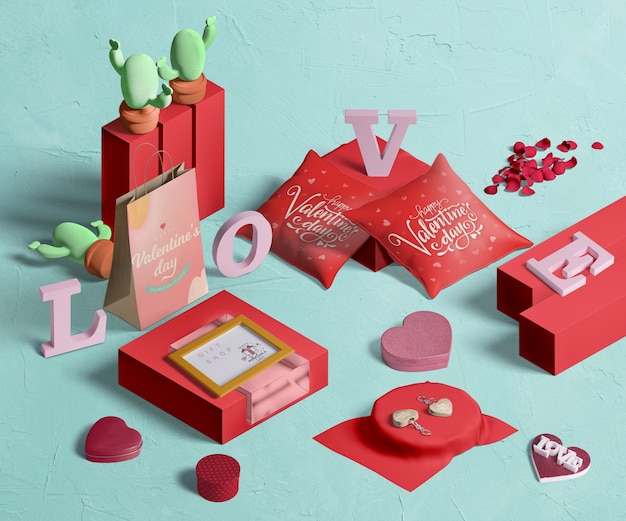 Valentine's day concept mock-up