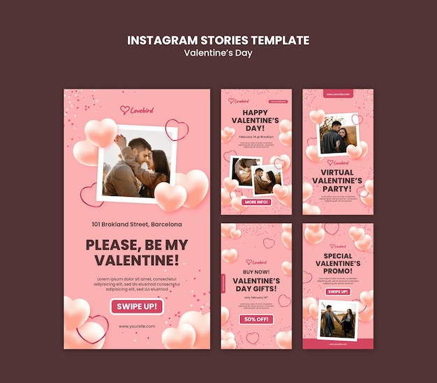 Valentine's day instagram story with photo