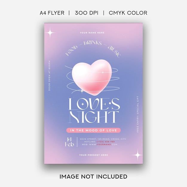 Valentine's Day Night Party Flyer Template